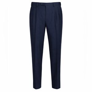 Ralph Lauren Black Label Navy Micro Check Pleated Dress Pants 36x30